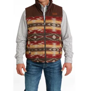 Cinch Men's Burgundy Quilted Reversible Vest MWV1576002