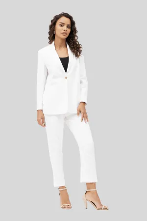 Classic Work Blazer & Trouser Set - White