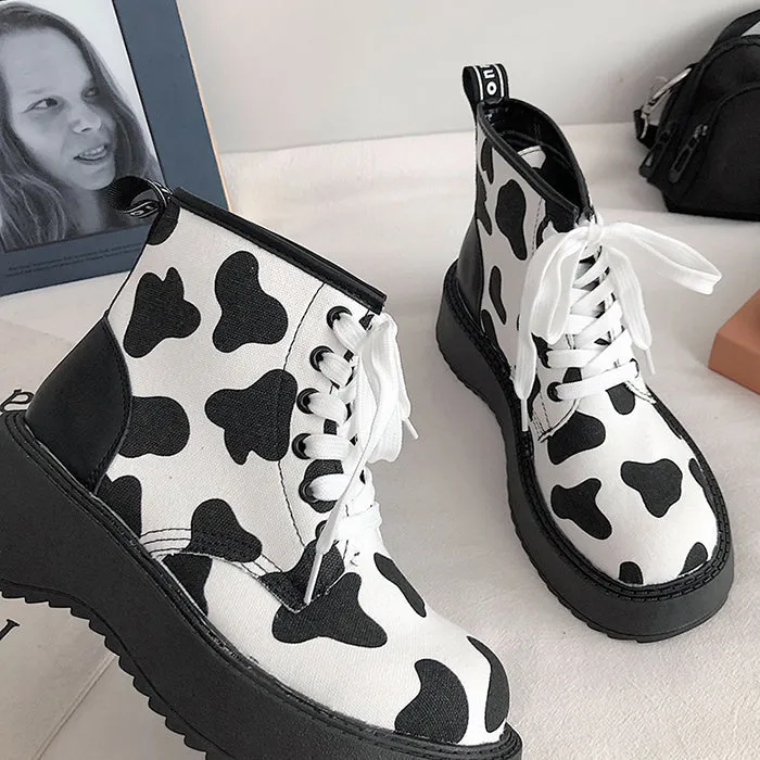 Cow Print Boots