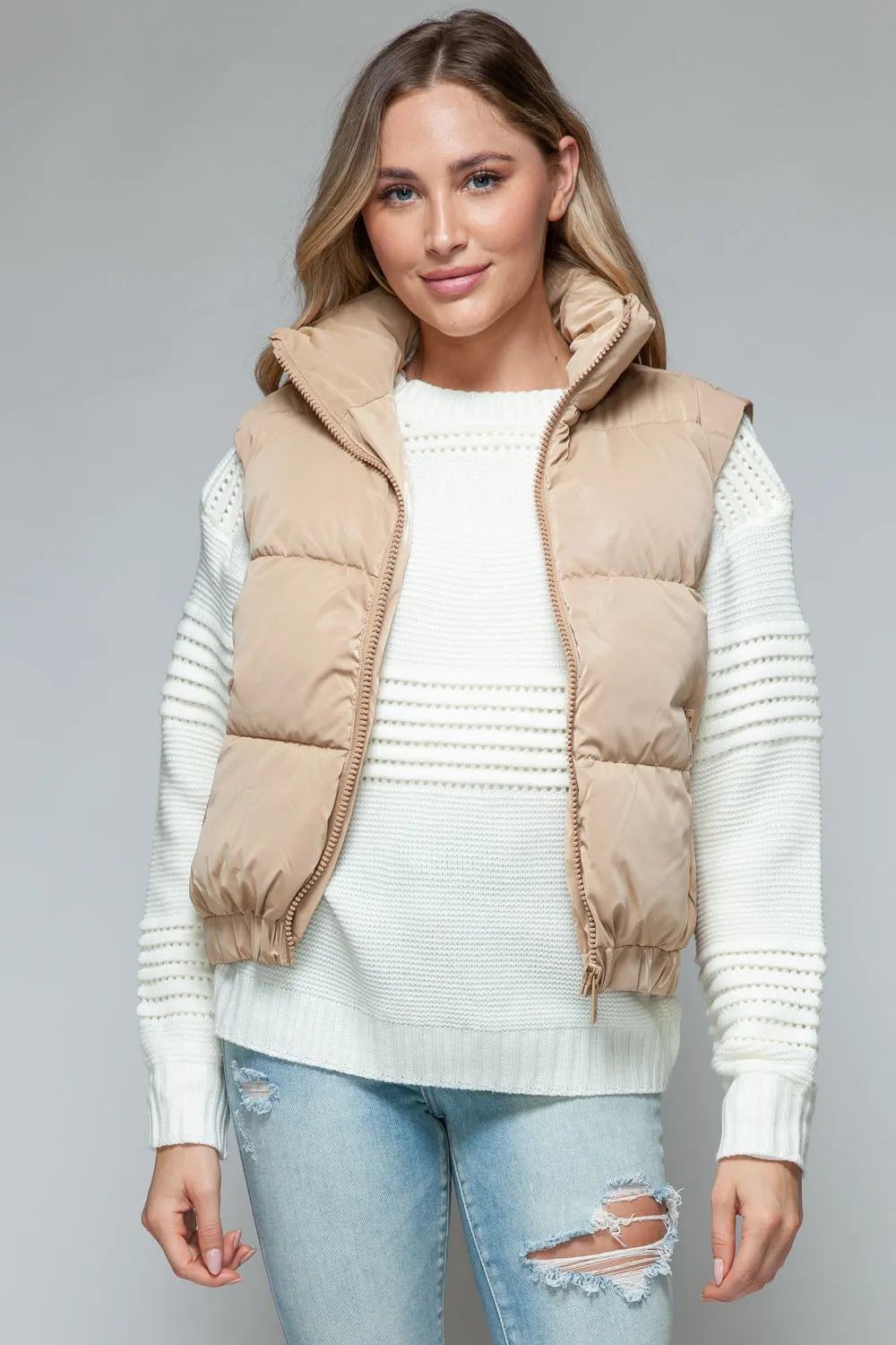 Fine Fur Lining Quilted Vest