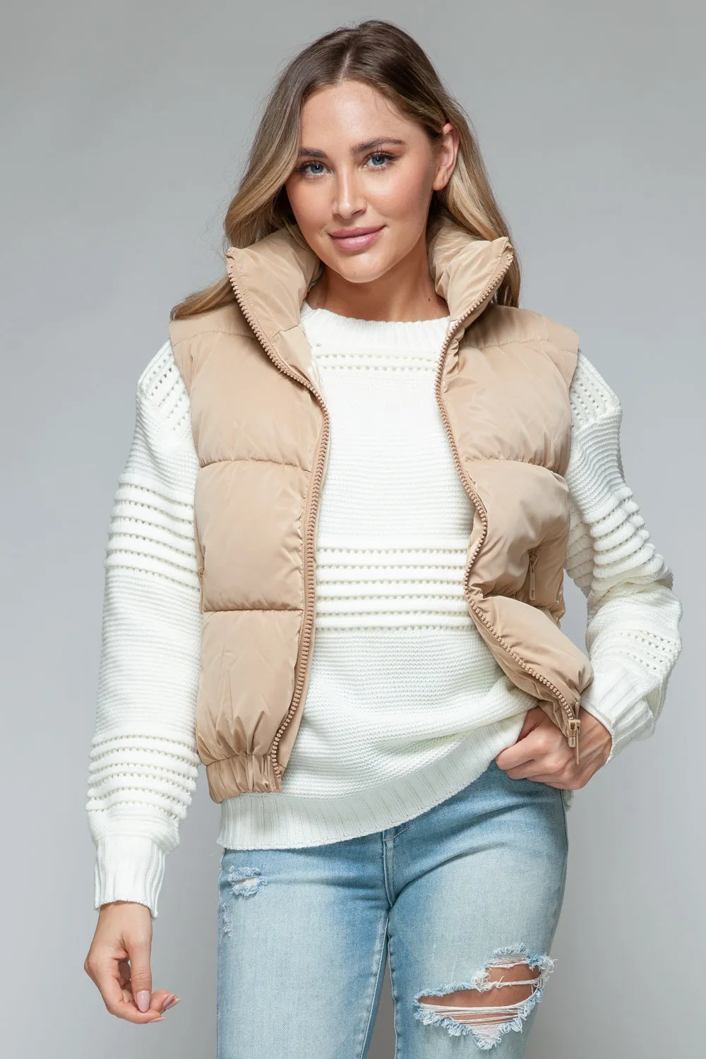 Fine Fur Lining Quilted Vest