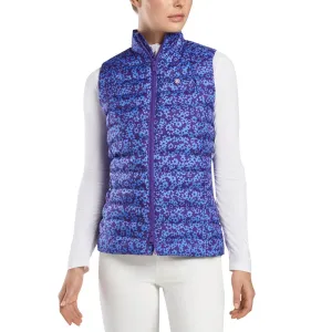 G/Fore Women's Floral Print Puffer Vest - Violet