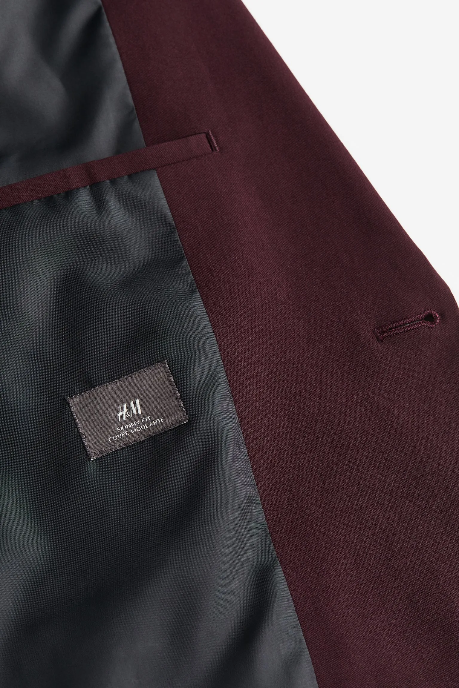 Jacket H&M Skinny Fit, burgundy