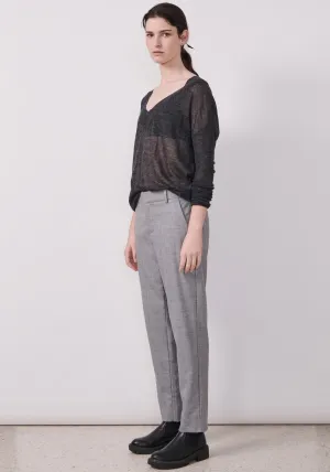 POL GHOST V NECK KNIT IN CHARCOAL