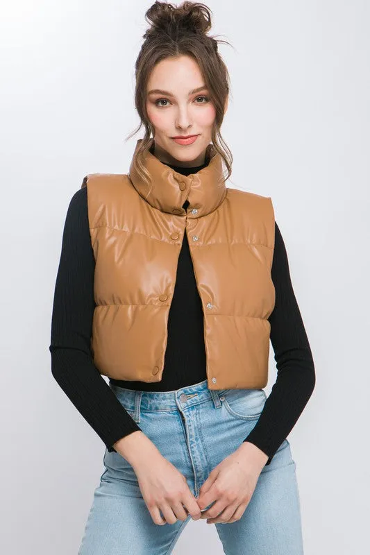 PU LEATHER VEST