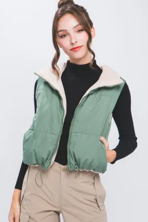 Reversible Cropped Puffer Vests - 6 Colors!