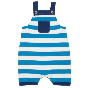 Stripy knit dungarees