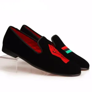 Unity for Black People Embroidery Symbol Men Loafer Shoes